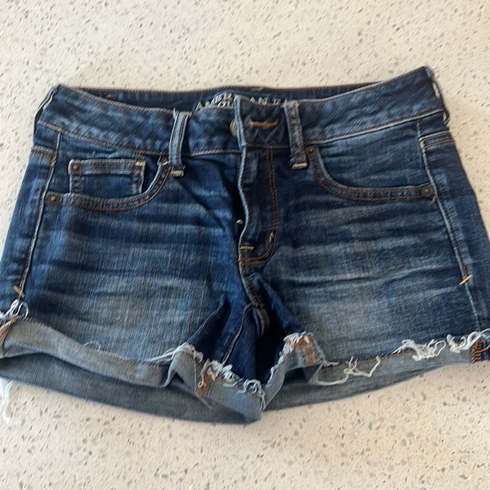 Cuffed Jean shorts